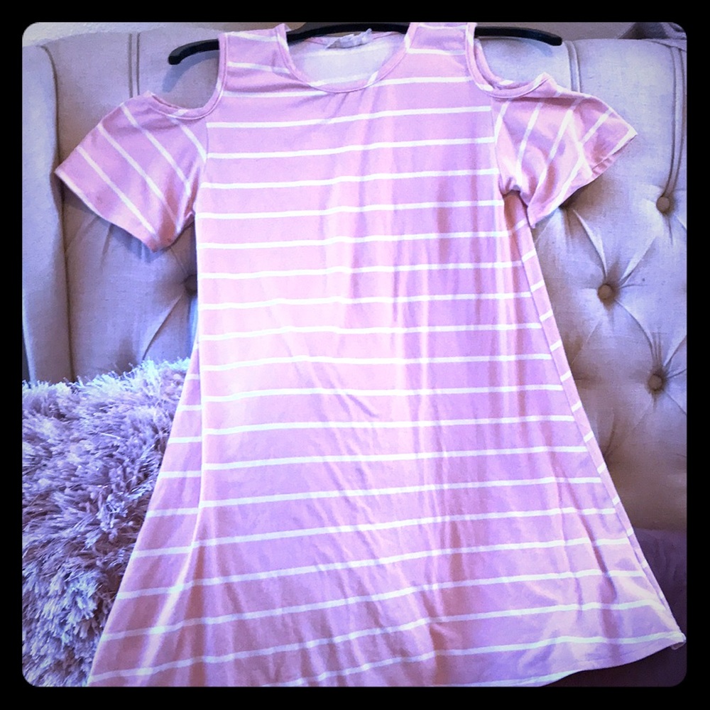 Pink striped dress